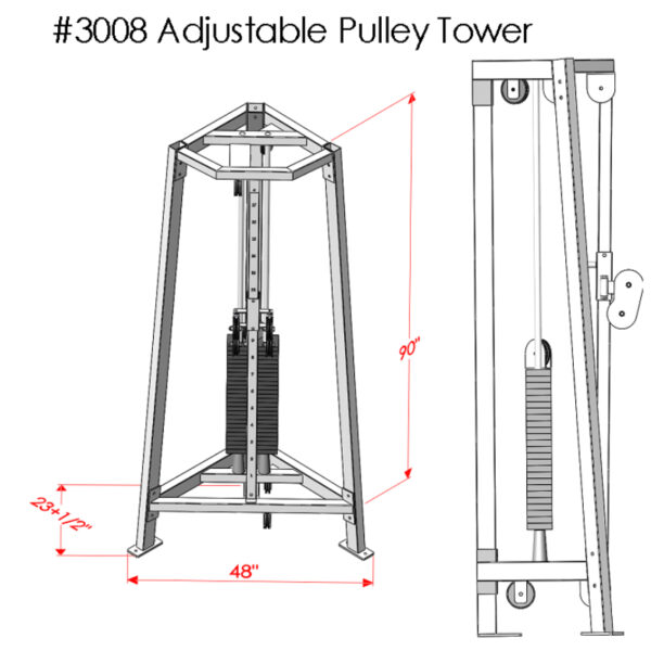 #3008 Adjustable Pulley Tower (new)